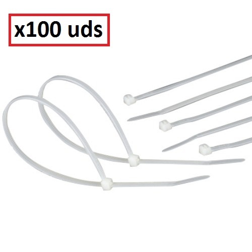 10U Pack 100U Bridas Blancas