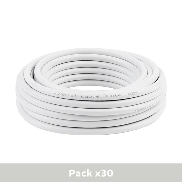 Pack 30x Bobinas Cable Coaxial 5m Dintel