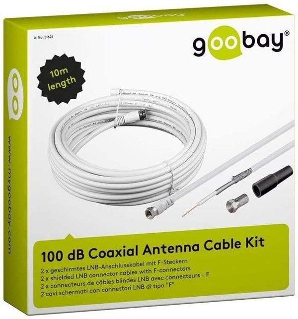 Kit Cable Antena Coaxial 100 dB